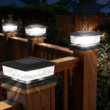 4x4 Solar Post Cap Lights 4-Pack – Dual Color LED Fence Post Lights for Wood & Vinyl Posts