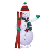 9-Foot Pop-Up Snowman with Skis and LED Twinkle Lights