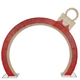 9' Ornament Christmas Arch with 690 LED Twinkle Lights, Holiday Walkway Decoration