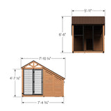 Backyard Discovery 7’ x 5’ Canine Cabin Cedar Wood Outdoor Dog Kennel