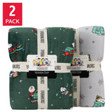 Peanuts Snoopy Halloween VelvetLoft Throw Blanket 2-Pack, 60"x70" Soft Fleece
