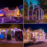 2-Pack 72FT Solar Christmas Fairy Lights, 200 LED Outdoor Copper Wire String Lights