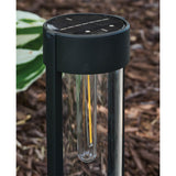 4-Pack Better Homes & Gardens Wyatt Solar LED Bollard Pathway Lights – Black, 15 lm & IPX4
