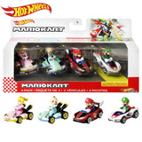 4-Pack Hot Wheels Mario Kart 1:64 Die-Cast Vehicles – 1 Exclusive Kart, Styles May Vary