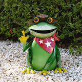 Mainstays Cowboy Frog Metal Garden Statue, Weather-Resistant Outdoor Western Décor