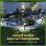 8 Pack Solar Stainless Steel Pathway Lights – Fireworks Shaped Cold White Garden Lights