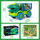 Lucky Doug Dinosaur Transport Truck Toy Set with 26 Figures & Play Mat