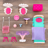 Nearly 4 ft. KidKraft Rainbow Dreamers Unicorn Mermaid Wooden Dollhouse – 3 Levels, Slide, Swing & 15 Accessories