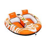 VEVOR 2-Person Towable Tube for Boating with 2 Cockpits, 840D Nylon Cover & Padded Handles