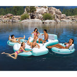 Intex Laguna Splash Island Water Raft, 2 Detachable Tubes Inflatable Float Mesh