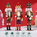 12" Wooden Nutcracker Soldier – Sword, Movable Jaw & Gift Box