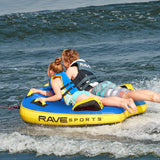 RAVE Sports Blue Angel 2-Person Towable Tube, 340 lb Capacity with Skim-Fast Bottom