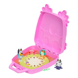 Bluey Chattermax Figure Carrying Case – 4 Figures, 3 Musical Accessories & Kiwi Play Mat