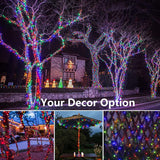 52.3 ft Solar String Lights, 160 LED Outdoor Fairy Lights with 8 Modes