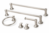 Landia Home 6-Piece Bathroom Hardware Set, Satin Brushed Nickel Towel Bar Kit