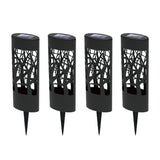 Mainstays 4 pack Bronze Solar Oval Shadow Projection Path Light, 15 Lumens