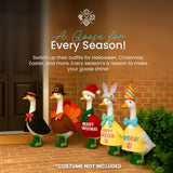 23" Wild Goose Garden Statue, White Porch Goose, Outfit-Compatible Plastic Lawn & Garden Figurine