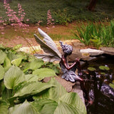 Sitting Fairy Garden Statue, Large Resin Fairy Sculpture for Outdoor Garden