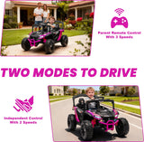 24V Kids Electric Ride-On UTV with Parent Remote, Dual 80W Motors, Suspension and Bluetooth