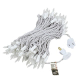 100-Count Incandescent Mini Christmas String Lights, 50 ft White Wire Holiday Light Set,