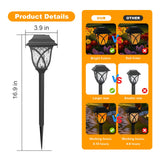 6-Pack Solar Pathway Lights – Waterproof LED Garden Stake Lights with Water Ripple Effect
