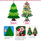 38.6" PayUSD Lighted Felt Christmas Tree – 33 Detachable Ornaments