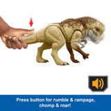 Jurassic World Rebirth Distortus Rex Rumble 'N Rampage Action Figure – 22" Interactive Dinosaur Toy