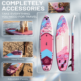 Genreen 11' Inflatable Stand Up Paddle Board Set with Complete SUP Accessories