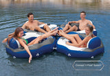 Intex River Run Connect Lounge Inflatable Water Tube with Backrest, Mesh Bottom & Connect System