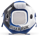 Intex River Run Connect Lounge Inflatable Water Tube with Backrest, Mesh Bottom & Connect System