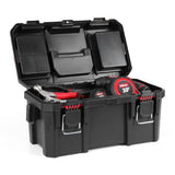 Hyper Tough 16-Inch Heavy-Duty Toolbox with Small Parts Organizer & Padlock Security