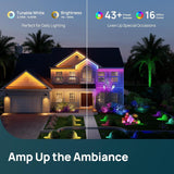 Linkind Smart Solar Spot Lights Outdoor – 4 Pack RGB Smart Solar Landscape Spotlights