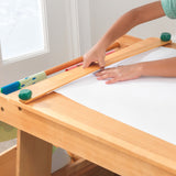 KidKraft Wooden Art Table – Drying Rack, Paper Roll, Paint Cups & 6 Storage Compartments