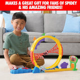 Marvel Spidey and His Amazing Friends Metals Super Loop Track with Spider Man Vehicle Set