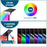 6 Pack Solar RGB Spot Lights – 24 LED Color-Changing Landscape Lights