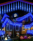 20-Inch Meteor Shower Icicle Christmas Lights, 10 Tubes, 540 LEDs, Connectable Outdoor Holiday Décor