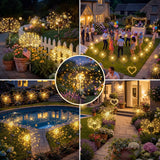 4 Pack Solar Firework Lights – 120 LED Starburst Garden Lights with 8 Lighting Modes