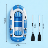 4-Person Inflatable Boat Set, 10.49 ft Fishing and Recreational Raft