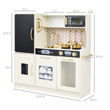 31.5" Best Choice Products Wooden Play Kitchen – 11 Accessories, Ice Dispenser & Chalkboard