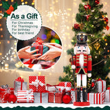 12" Wooden Nutcracker Soldier – Sword, Movable Jaw & Gift Box