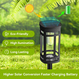 ExcMark 6 Pack Solar Pathway Lights – 10 lm Warm White LED Landscape Lights