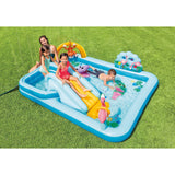 Intex Jungle Adventure Play Center Kiddie Pool with Slide, Sprayer & Games, 96" x 78" x 28"