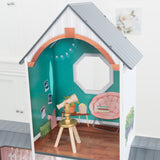 KidKraft Celeste Mansion Wooden Dollhouse – 4 Floors, Elevator, Lights, Sounds & 24 Accessories