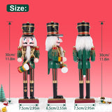 12" Wooden Nutcracker Soldier – Sword, Movable Jaw & Gift Box