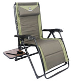 Timber Ridge Zero Gravity Lounger Chair with Side Table – Folding Reclining Patio Lounge Chair