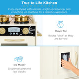 31.5" Best Choice Products Wooden Play Kitchen – 11 Accessories, Ice Dispenser & Chalkboard