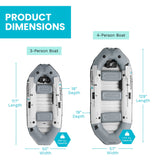 Intex Mariner 4 Inflatable Boat Set, 4-Person Fishing and Recreational Boat