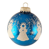 Set of 8 Seamless Glass Christmas Tree Ornaments, 2.63-Inch Solid-Color Xmas Baubles