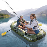 Intex Seahawk 2 Inflatable Boat Set with Oars, Pump & Fishing Rod Holders