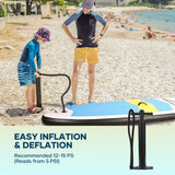 Naipo 10' Inflatable Stand Up Paddle Board Set, 330 lb Capacity SUP with Adjustable Paddle, Pump & Backpack